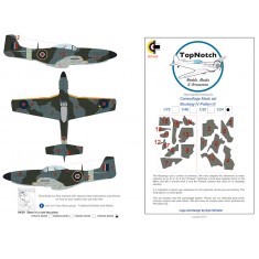 1/72 P-51D Mustang Pattern E Camo Masks