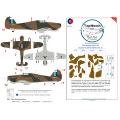 1/48 SEAC Hurricane Mk IIC Pattern B Camo Masks