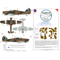 1/32 SEAC Hurricane Mk IID Pattern A Camo Masks