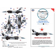 1/48 F-16 "Agressor" Splinter Black/Gray Camo Masks
