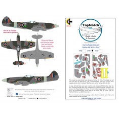 1/32 Spitfire Mk XIVe RAF Camouflage Masks for Tamiya kit
