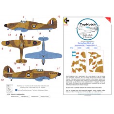 1/32 Hurricane Mk I Tropical Pattern A Camo Masks