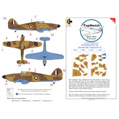 1/24 Hurricane Mk I Tropical Pattern B Camo Masks