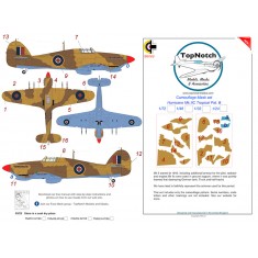 1/48 Hurricane Mk IIc Tropical Pattern B Camo Masks