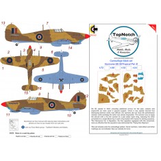 1/32 Hurricane Mk IID Tropical Pattern B Camo Masks