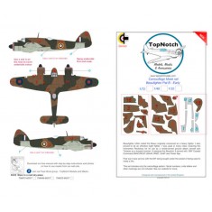 1/72 Beaufighter Pattern B Early Camo Masks