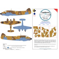 1/48 Beaufighter Tropical Pattern B Camo Masks