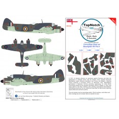 1/72 Beaufighter RN Pattern A Camo Masks