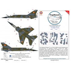1/48 Dassault Mirage M247 F1 French Camouflage Mask set