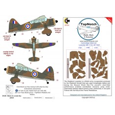 1/72 Lysander MK III Camo Masks