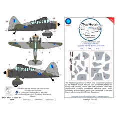 1/72 Lysander Mk.IIIA Burma June 1945 Camo Masks