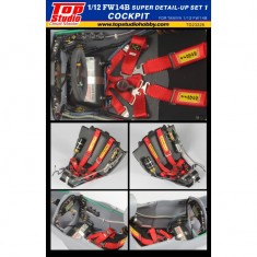 TD23139 Top Studio 1/20 McLaren MP4/5B Cockpit Detail Up Set for Tamiya Kit