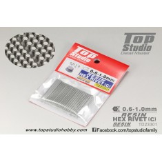 0.6mm-1.0mm Resin Hex Rivet #Type C