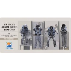 1/35 US Navy 40mm Quad Bofors Anti-Aircraet Gun Crew with Life Jacket