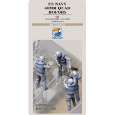 1/35 US Navy 40mm Quad Bofors Anti-Aircraet Gun Crew with Life Jacket