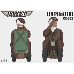 1/35 IJN Pilot Vol.19 - Seated Cockpit Saluting Pose (Cap Brim Raised)