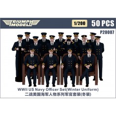 1/200 WWII US Navy Officer 50 Figures Set (Winter Uniform)