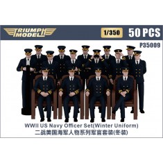 1/350 WWII US Navy Officer 50 Figures Set (Winter Uniform)