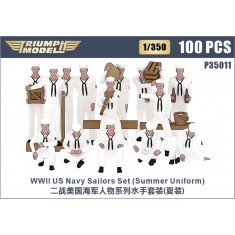 1/350 WWII US Navy Sailors 100 figures set (Summer Uniform)