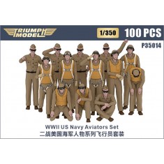 1/350 WWII US Navy Aviators 100 figures set