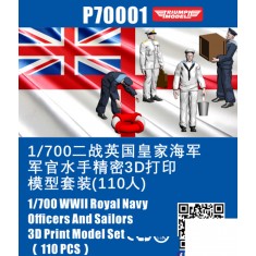 1/700 WWII Royal Navy Officers and Sailors (110 figures)