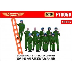 1/700 Modern PLAN Aviators 90 Figures Set with 4 Ladders