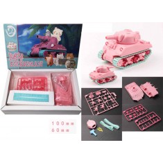 Cartoon Q Tank M4A3 Sherman (length: 100mm, width: 60mm) [Snap-fit]