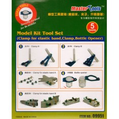 Model Kit Tool Set - Clamp / Clamp for Elastic Band / Bottle Opener