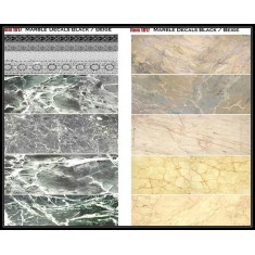 Marble Decals - Black and Beige w/Ornaments (2x A5/B5-size sheets)
