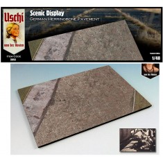 1/48 German Herringbone Pavement 1930s-1960s Display Base (3x A4, rectangular)