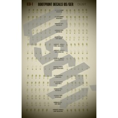 1/35 Bootprint Decals w/Dust effect