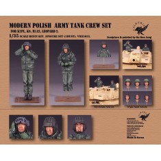 1/35 Modern Polish Army Tank Crew set for K2PL/K9/M1A2/Leopard 2 (2 figures and 1 bust)