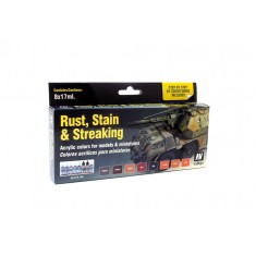 Model Colour Acrylic Paint Set - Rust, Stain and Streaking (8x 17ml)