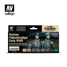 Model Air Acrylic Paint Set - WWII German Fallschirmjager Early (8 x 17ml)