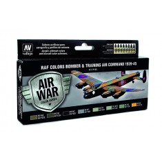 Model Air Acrylic Paint Set - RAF Colours Bomber and Training Air Command 1939-45 (8x17ml)