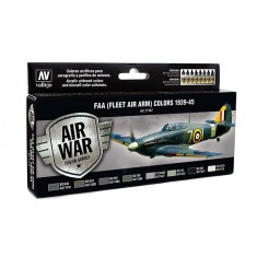 Model Air Acrylic Paint Set - FAA (Fleet Air Arm) Colours 1939-1945 (8 x 17ml)
