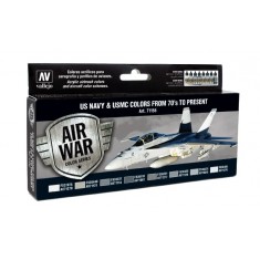 Model Air Acrylic Paint Set - US Navy and USMC Colours from 70's to present (8 x 17ml)