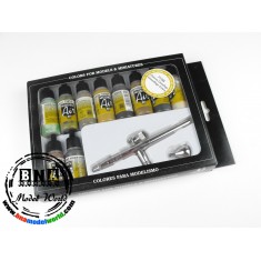 Model Air Acrylic Paint Set - Ultra Airbrush Kit & 10 Camo Colours
