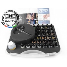 Acrylic Model Air 29 Military Colours Paint Set & Airbrush