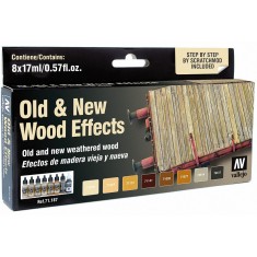 Model Air Acrylic Paint Set - Old & New Wood Effects Special (8 x 17ml)