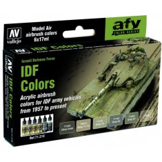 AFV Acrylic Airbrush Paint Set - IDF Colours (6 x 17ml)