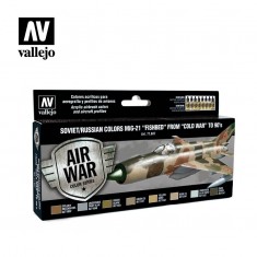 Model Air Acrylic Paint Set - Soviet/Russian MiG-21 "Fishbed" 1950-1990 (8 x 17ml)