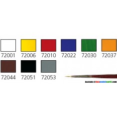 Introduction Game Colour Paint Set II (9 x 17ml, 1 Toray Brush, Palette Figure)