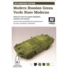 AFV Acrylic Paint Set for Modern Russian Green Vehicles