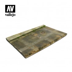 Cobblestone Street with Drain Diorama Base 31 x 21 cm (12.20 x 8.26 in)