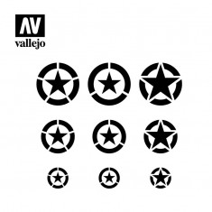 Masking Stencils for 1/32, 1/48, 1/72 WWII USAF Stars Markings