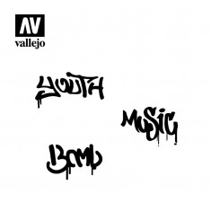 Masking Stencils for 1/35 Free Style Graffities Street Art Vol.1