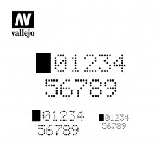 Masking Stencils for Digital Numerals and Marks