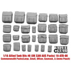 1/16 Commonwealth Back Packs - Allied Tank Bits #8