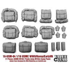 1/16 WWII/Korea/Early Vietnam USMC M1941 Packs (Packs and Canteens)